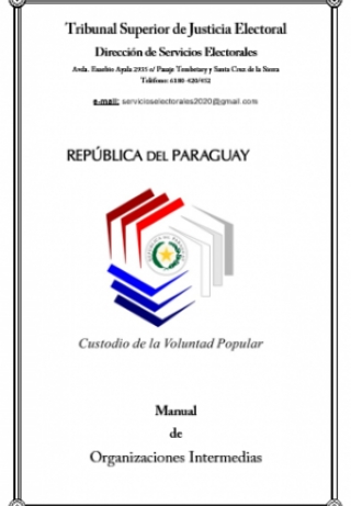 Libro Manual de Proceso Electoral de Organizaciones Intermedias