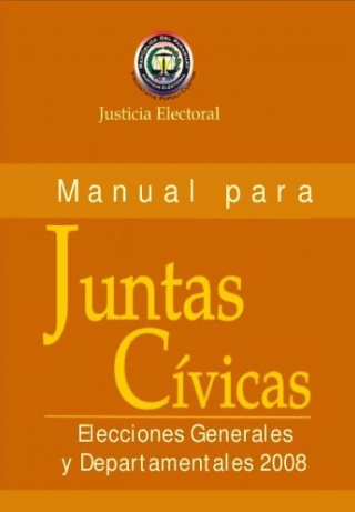 Libro Manual para Juntas Cívicas Elecciones Generales y Departamentales