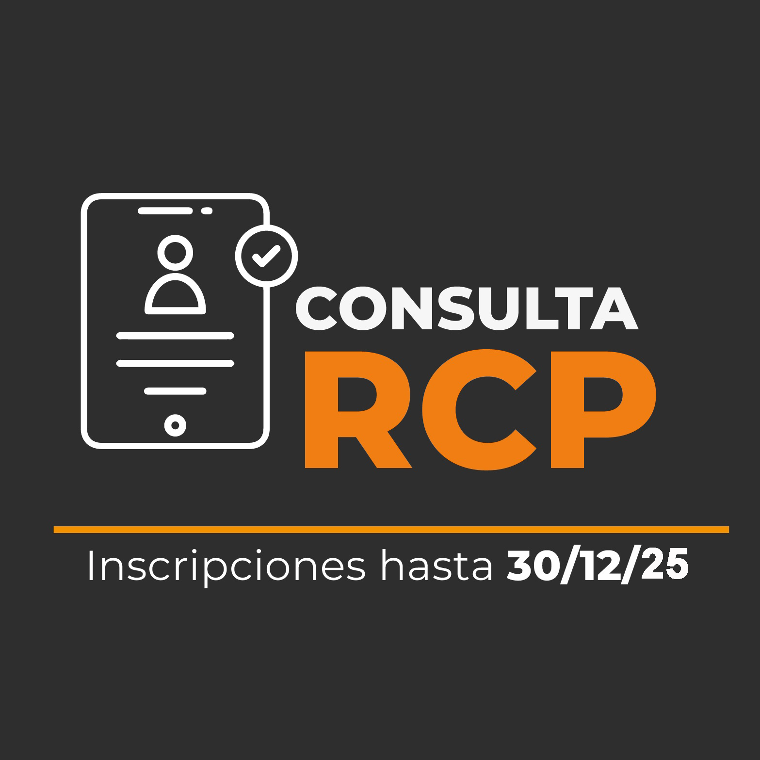 RCP 2025 - inscripciones hasta 30/12/2025
